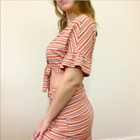 'Stripe Right' Two Piece Mini Skirt - Picture 6 of 6